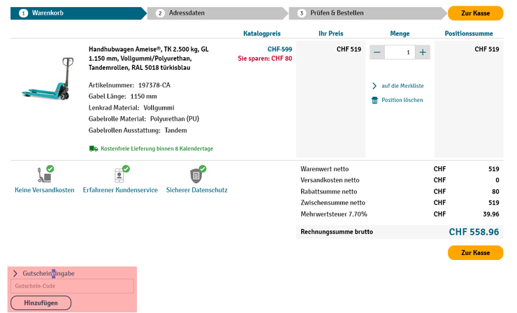 wie wird ein Jungheinrich Gutscheincode eingeloest