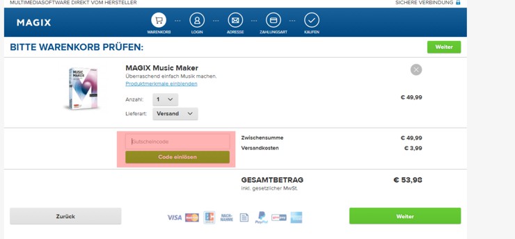 wo muss ein magix.ch Gutscheincode eingeloest werden