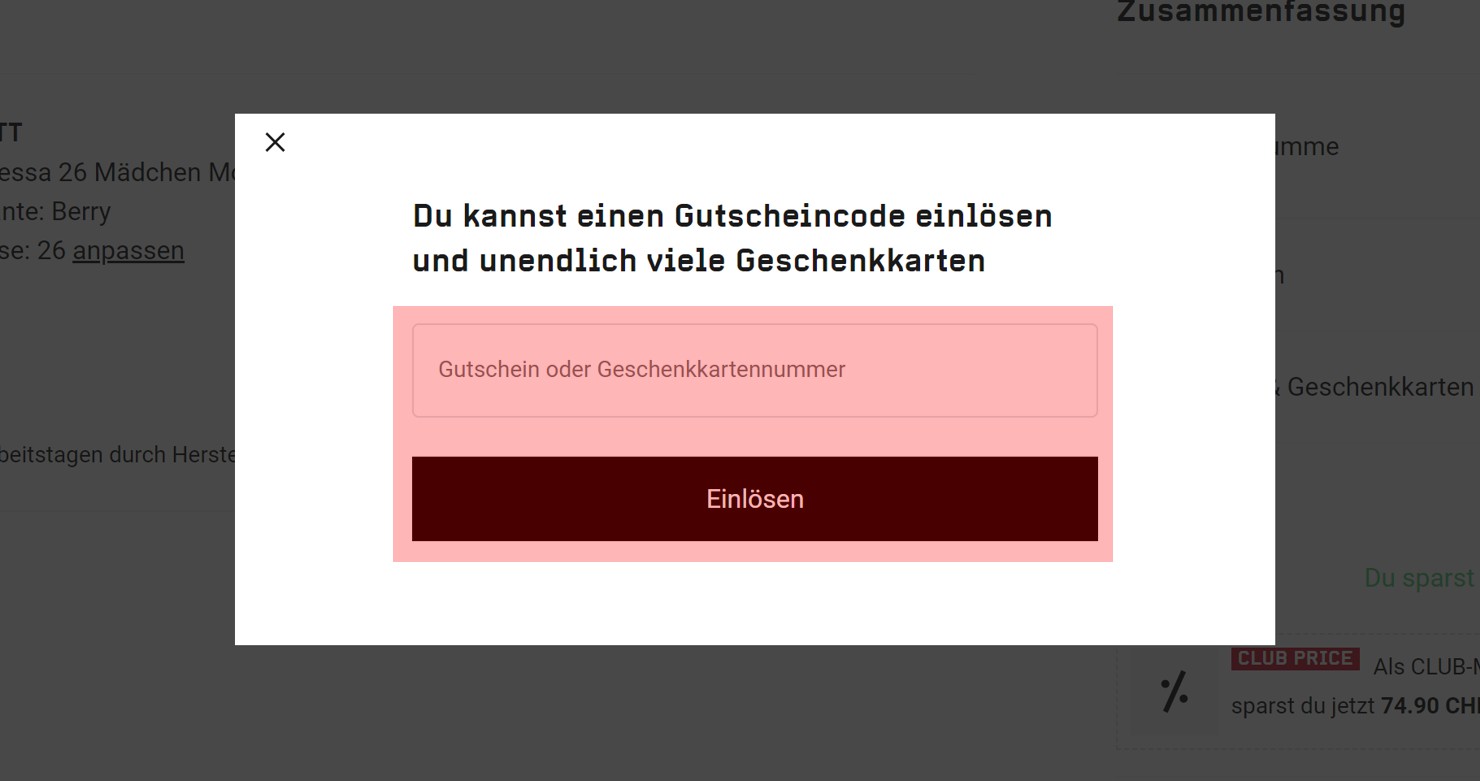 wie ist ein Ochsner Sport Gutscheincode einzulösen