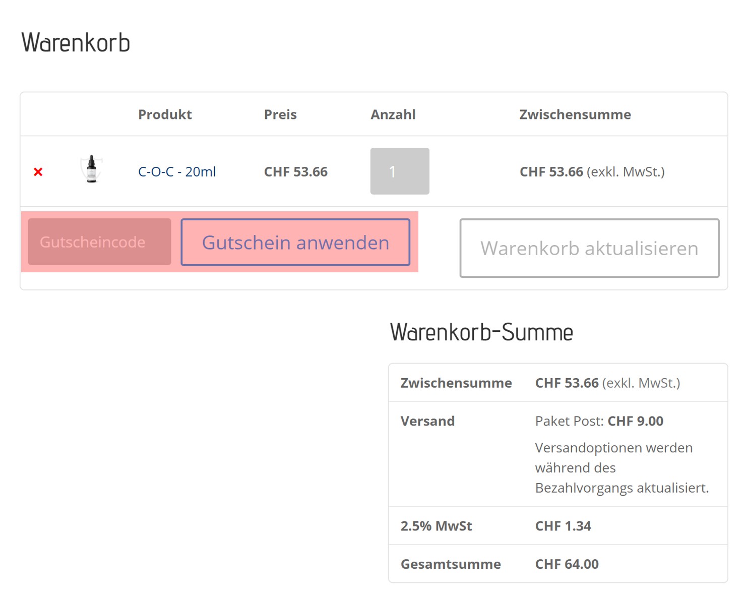 wie ist ein vitaminerales Gutscheincode einzulösen