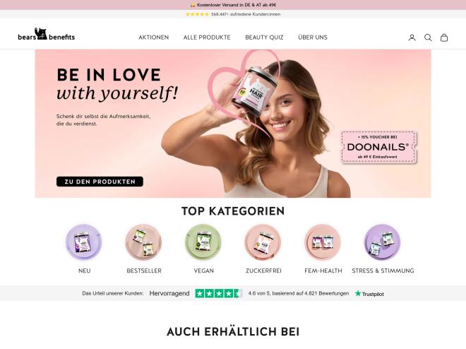 Screenshot des Shops