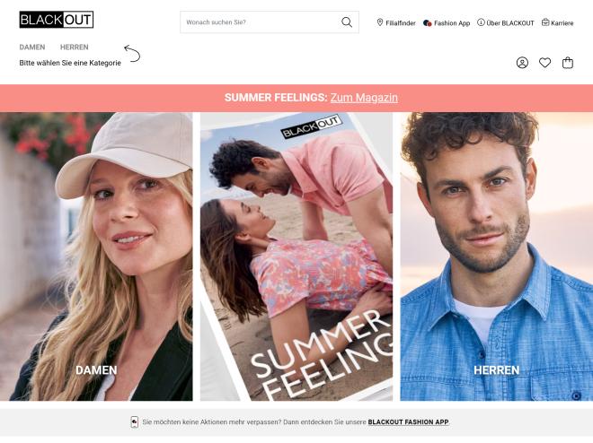 Screenshot des Shops