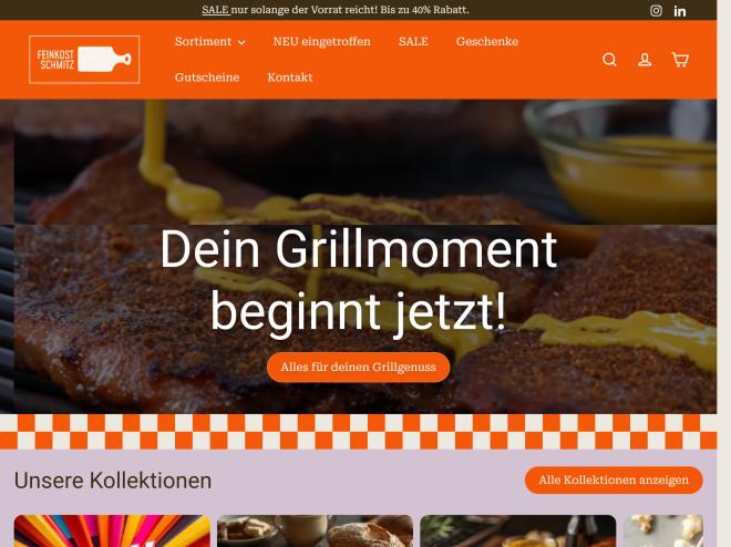Screenshot des Shops