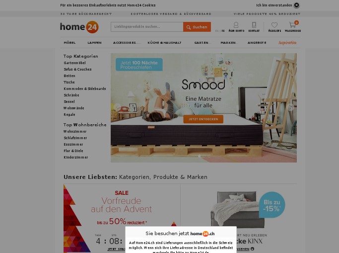 Screenshot des Shops