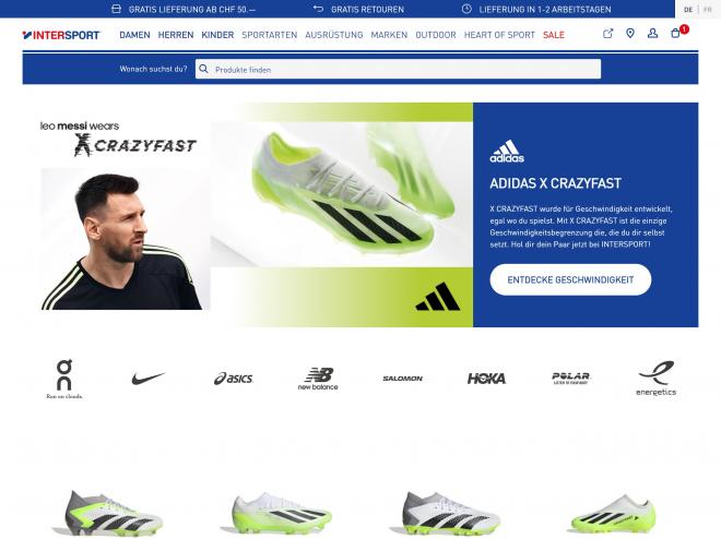 Screenshot des Shops