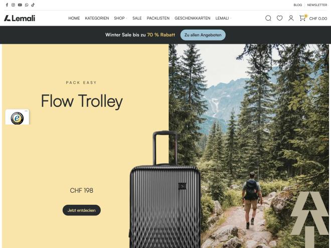 Screenshot des Shops