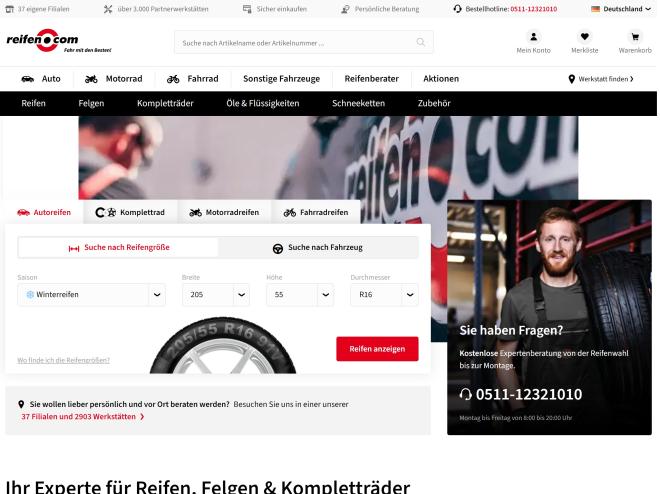 Screenshot des Shops
