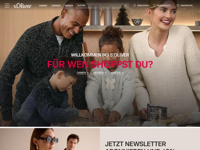 Screenshot des Shops