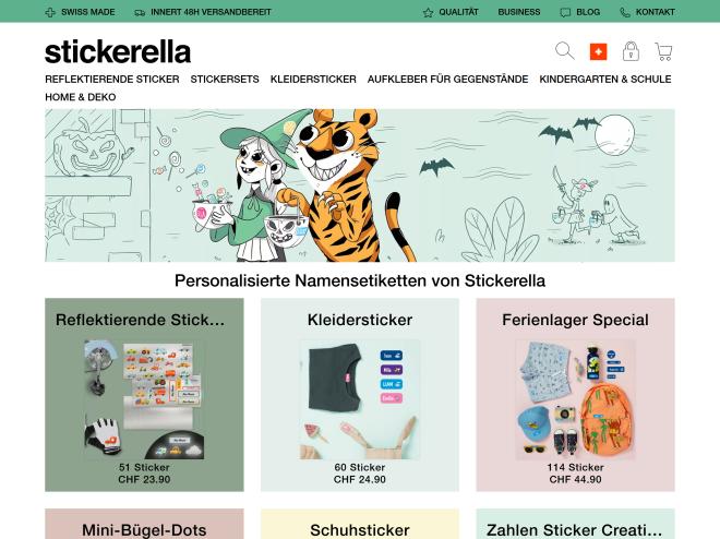 Screenshot des Shops