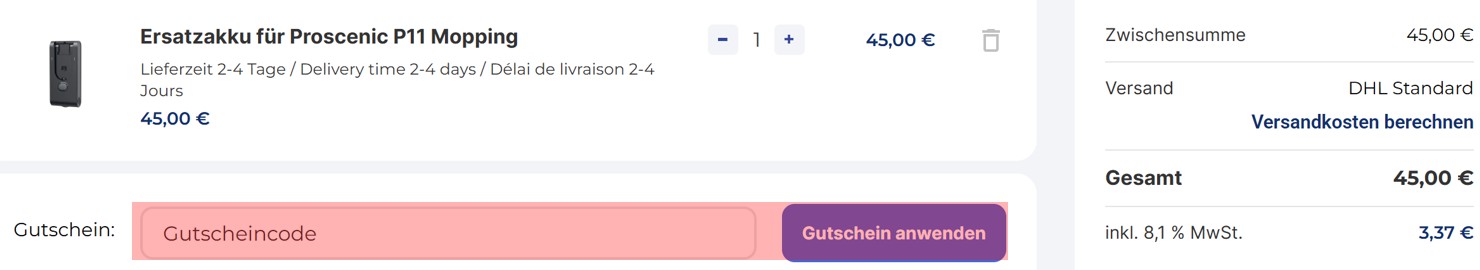 wie ist ein Roboparts Gutscheincode einzulösen